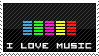 I Love Music Stamp